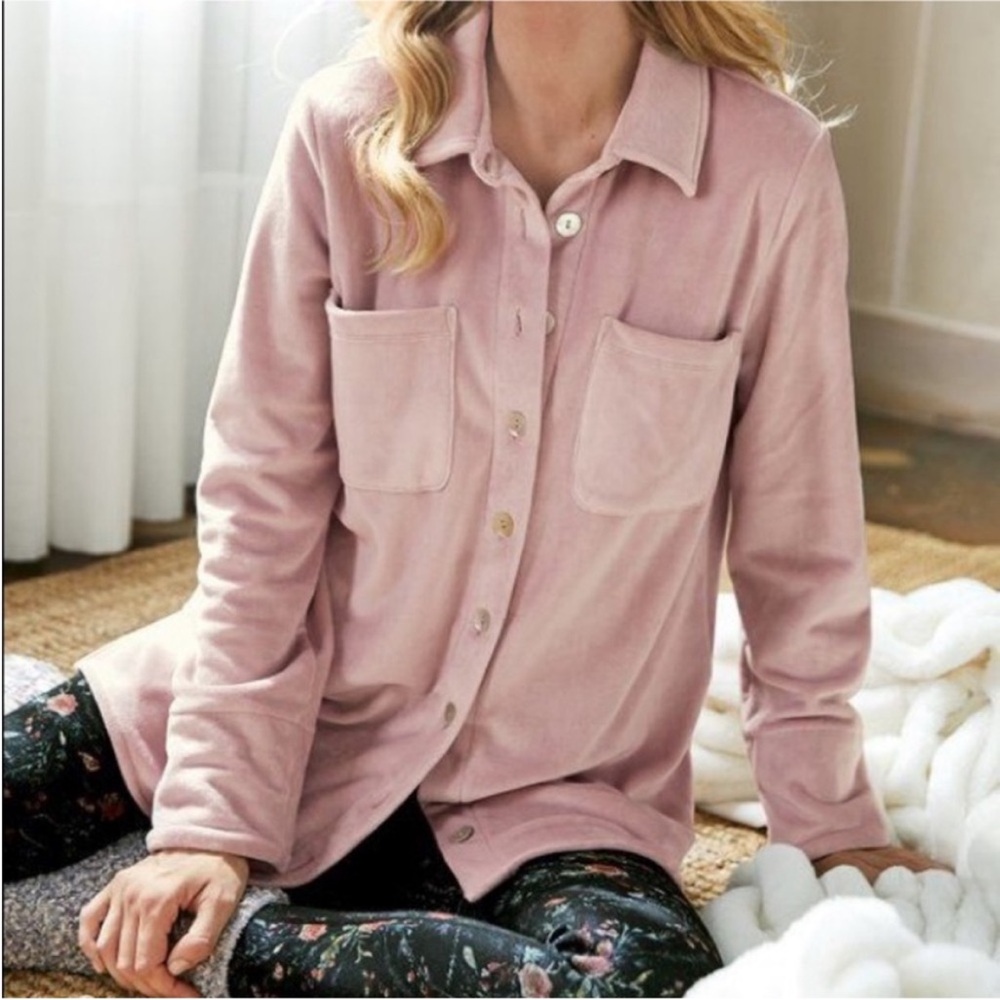 Soft Surroundings The Old Softy Long Sleeve Button Down Shirt NWT - Picture 3 of 11